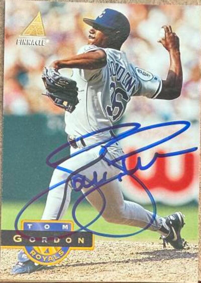 Tom Gordon Signed 1994 Pinnacle Baseball Card - Kansas City Royals #317