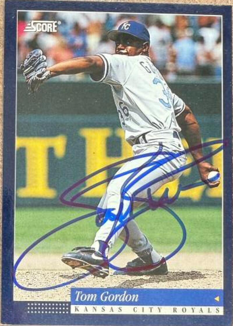 Tom Gordon Signed 1994 Score Baseball Card - Kansas City Royals #234