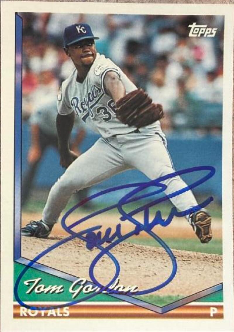 Tom Gordon Signed 1994 Topps Baseball Card - Kansas City Royals #66