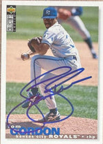 Tom Gordon Signed 1995 Collector's Choice Baseball Card - Kansas City Royals #461