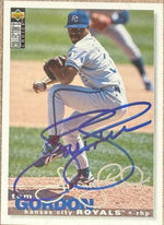 Tom Gordon Signed 1995 Collector's Choice Silver Signature Baseball Card - Kansas City Royals #461