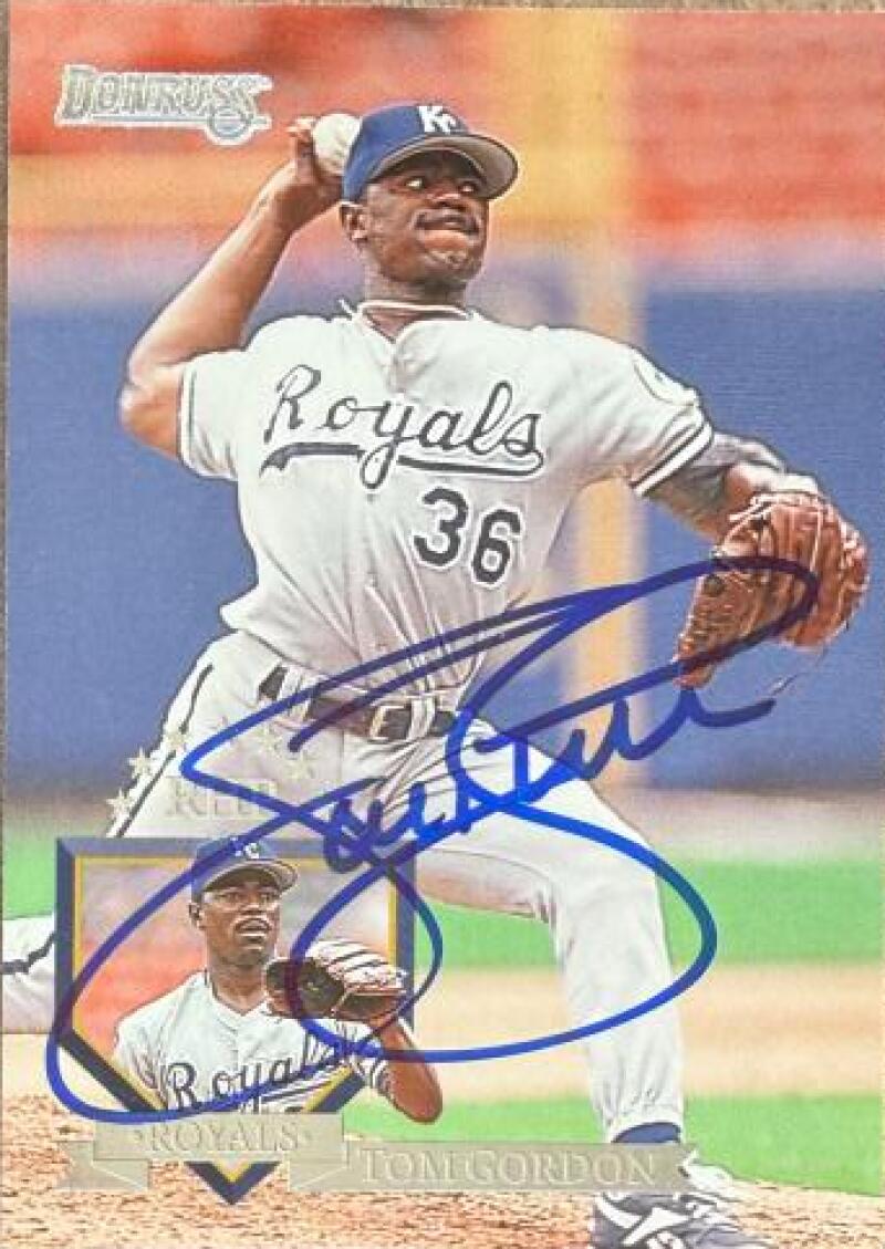 Tom Gordon Signed 1995 Donruss Baseball Card - Kansas City Royals #494