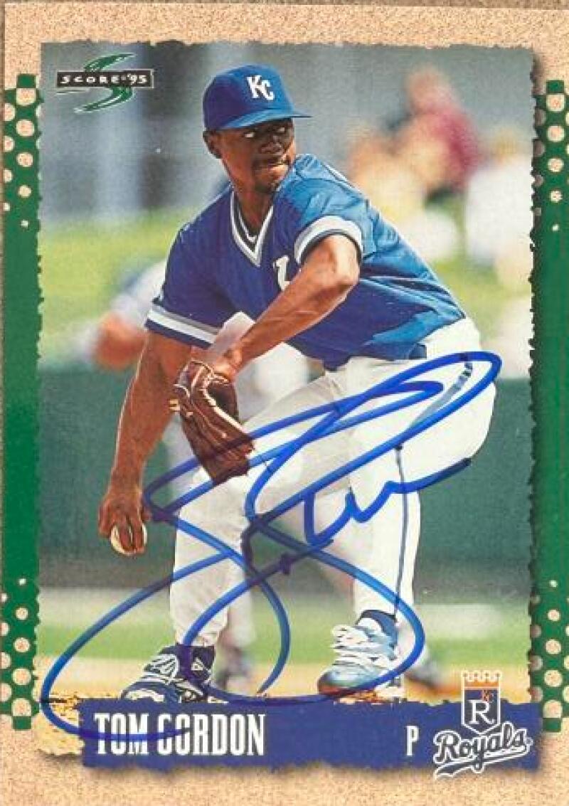 Tom Gordon Signed 1995 Score Baseball Card - Kansas City Royals #464