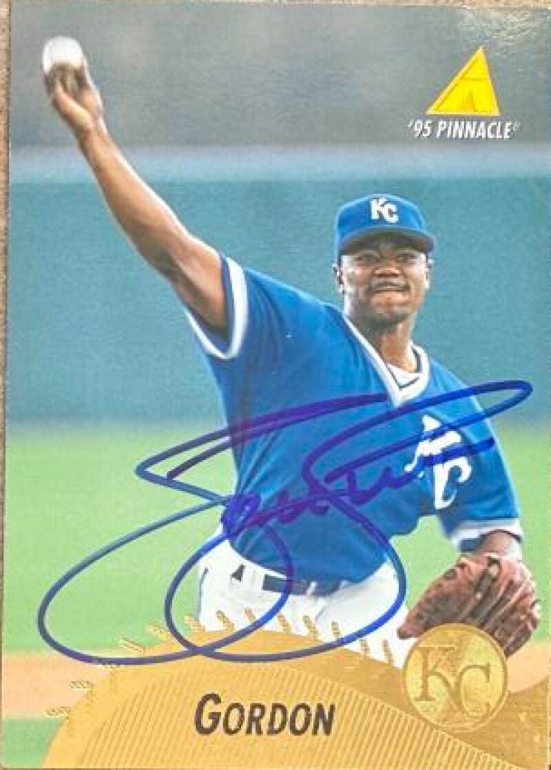 Tom Gordon Signed 1995 Pinnacle Baseball Card - Kansas City Royals #411