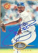 Tom Gordon Signed 1995 Stadium Club Baseball Card - Kansas City Royals #455