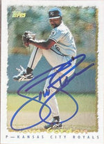 Tom Gordon Signed 1995 Topps - CyberStats (Spectralight) Baseball Card - Kansas City Royals #268