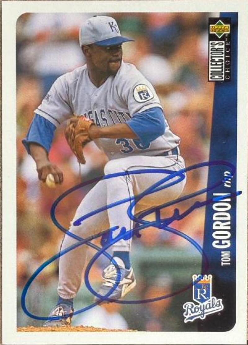 Tom Gordon Signed 1996 Collector's Choice Baseball Card - Kansas City Royals #169