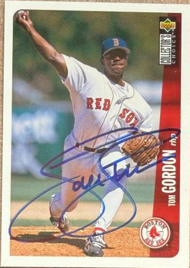 Tom Gordon Signed 1996 Collector's Choice Baseball Card - Boston Red Sox #764