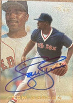 Tom Gordon Signed 1996 Flair Silver Background Gold Lettering Baseball Card - Boston Red Sox #18