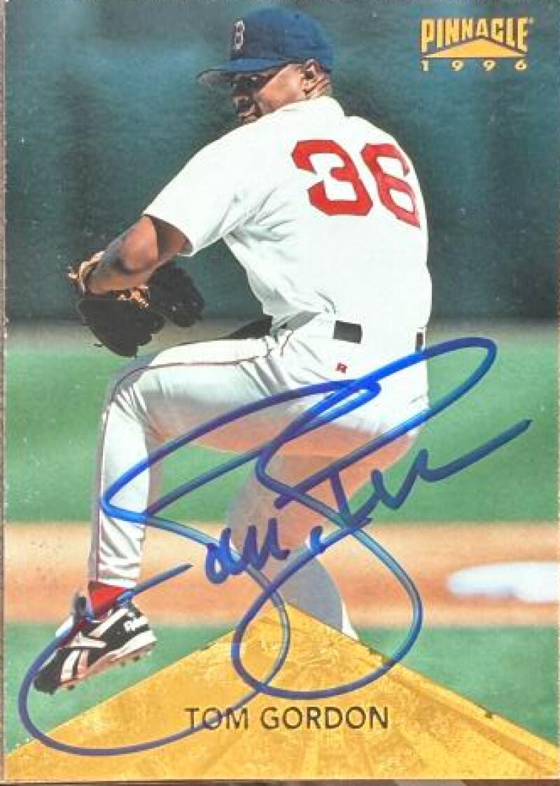 Tom Gordon Signed 1996 Pinnacle Baseball Card - Boston Red Sox #330