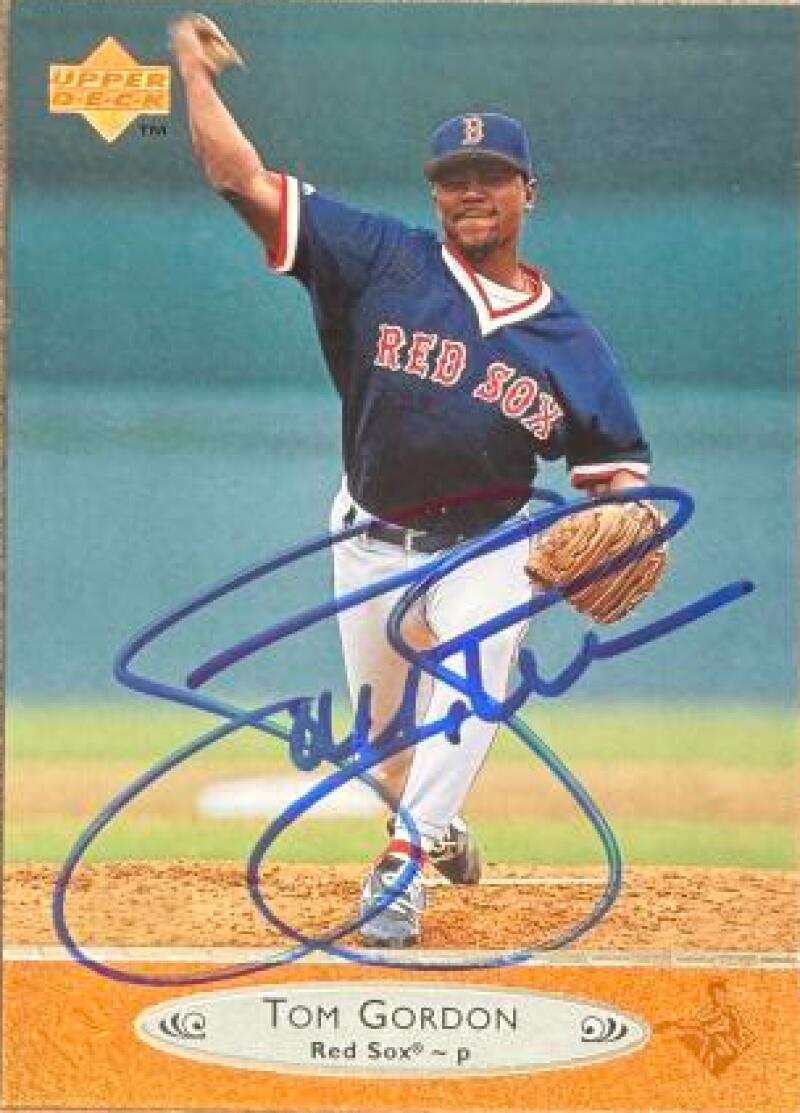 Tom Gordon Signed 1996 Upper Deck Baseball Card - Boston Red Sox #286
