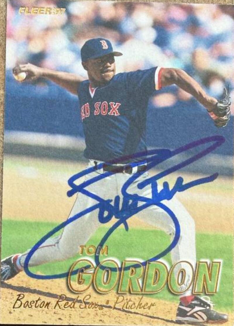 Tom Gordon Signed 1997 Fleer Baseball Card - Boston Red Sox #23