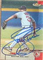 Tom Gordon Signed 1999 Topps Finest Baseball Card - Boston Red Sox #62