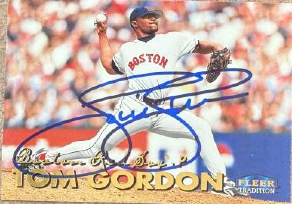 Tom Gordon Signed 1999 Fleer Tradition Baseball Card - Boston Red Sox #85