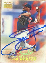 Tom Gordon Signed 1999 SkyBox Premium Baseball Card - Boston Red Sox #180