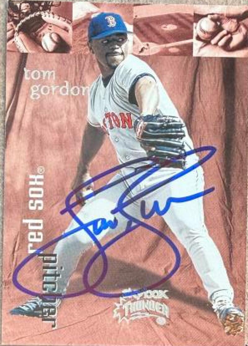 Tom Gordon Signed 1999 SkyBox Thunder Baseball Card - Boston Red Sox #50