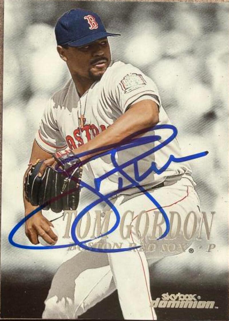 Tom Gordon Signed 2000 SkyBox Dominion Baseball Card - Boston Red Sox #172