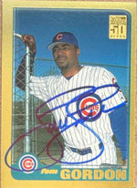 Tom Gordon Signed 2001 Topps Traded & Rookies Gold Baseball Card - Chicago Cubs SN/2001 #T16