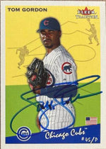 Tom Gordon Signed 2002 Fleer Tradition Baseball Card - Chicago Cubs #188