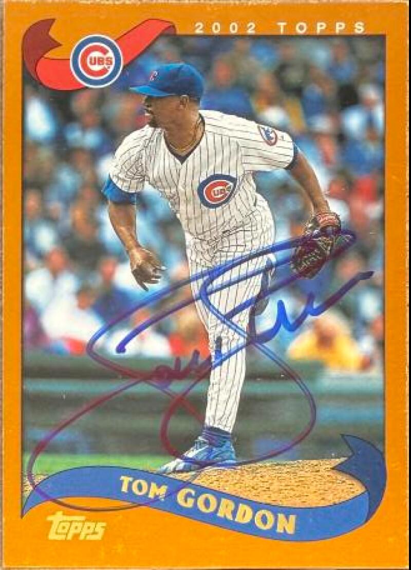 Tom Gordon Signed 2002 Topps Baseball Card - Chicago Cubs #503