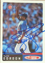 Tom Gordon Signed 2002 Topps Total Baseball Card - Chicago Cubs #741
