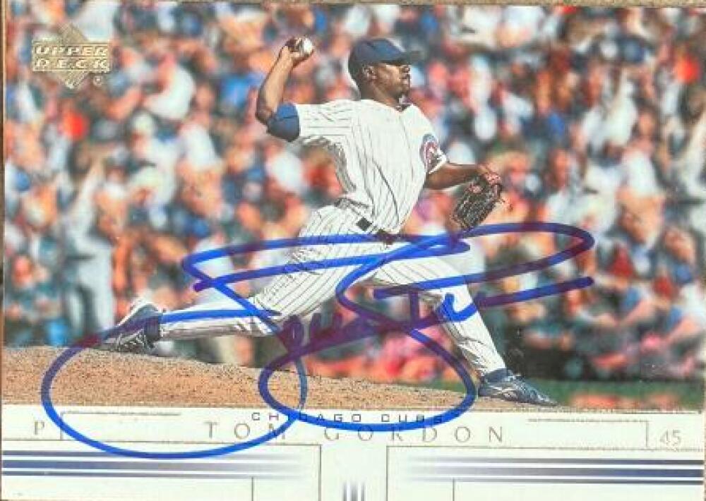 Tom Gordon Signed 2002 Upper Deck Baseball Card - Chicago Cubs #312