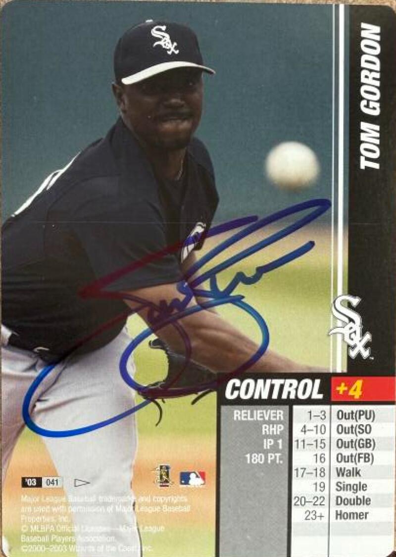 Tom Gordon Signed 2003 MLB Showdown Pennant Run Baseball Card - Chicago White Sox #041