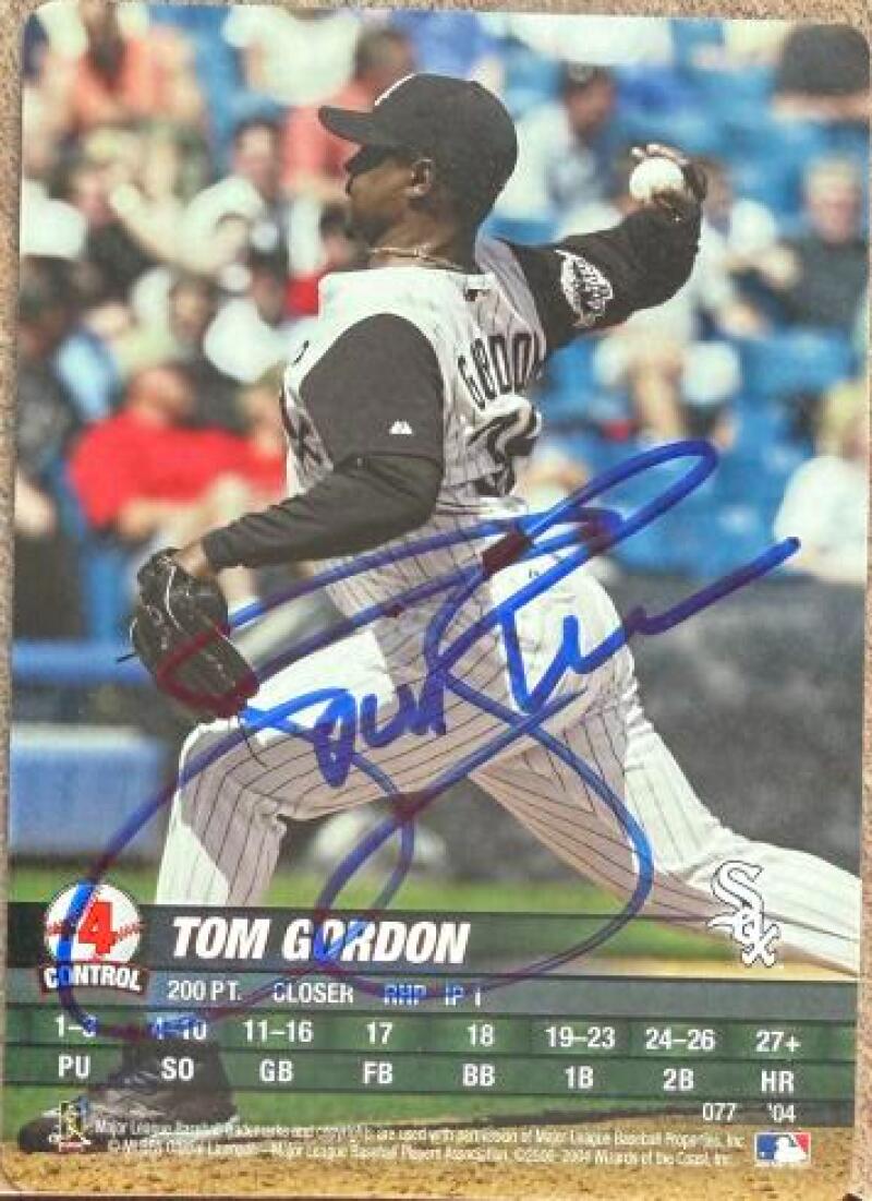 Tom Gordon Signed 2004 MLB Showdown Baseball Card - Chicago White Sox #077