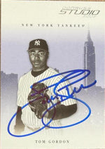 Tom Gordon Signed 2005 Donruss Studio Baseball Card - New York Yankees #199