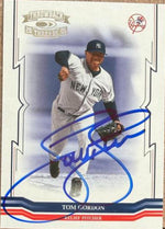 Tom Gordon Signed 2005 Donruss Throwback Threads Baseball Card - New York Yankees #209