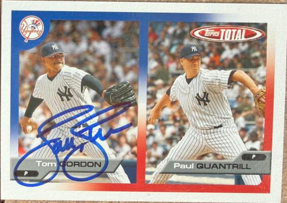 Tom Gordon Signed 2005 Topps Total Baseball Card - New York Yankees #650