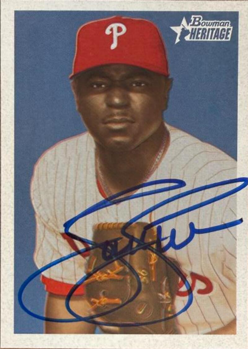 Tom Gordon Signed 2006 Bowman Heritage Baseball Card - Philadelphia Phillies ID: 202952 #157