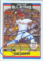 Tom Gordon Signed 2006 Topps Updates & Highlights AS Baseball Card - Philadelphia Phillies #UH266