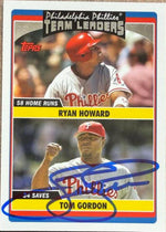 Tom Gordon Signed 2006 Topps Updates & Highlights Phillies Team Leaders TL #UH292