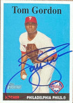 Tom Gordon Signed 2007 Topps Heritage Baseball Card - Philadelphia Phillies #251