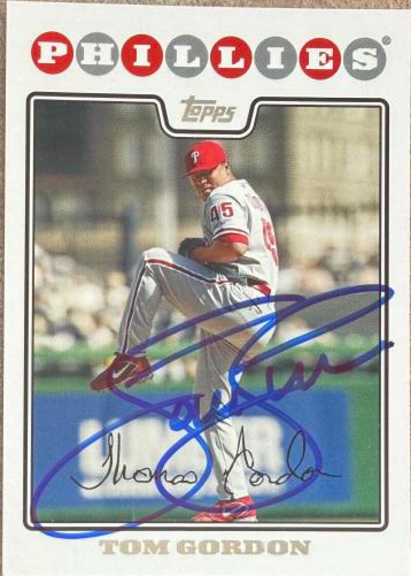 Tom Gordon Signed 2008 Topps Baseball Card - Philadelphia Phillies #573