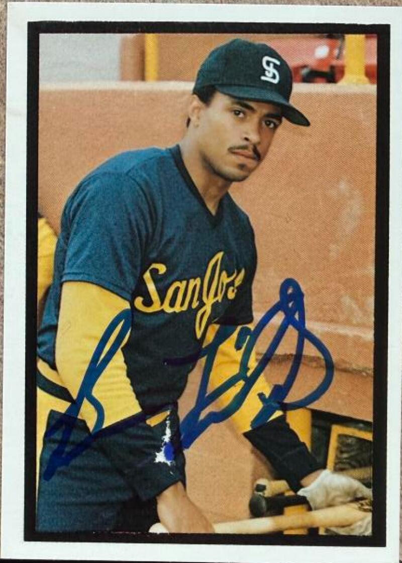 Bruce Fields Signed 1983 Barry Colla San Jose Bees #14