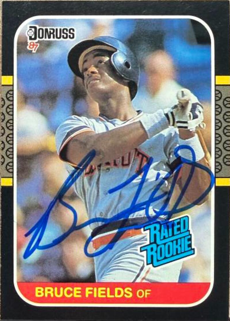 Bruce Fields Signed 1987 Donruss Baseball Card - Detroit Tigers #47