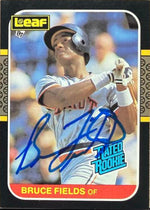 Bruce Fields Signed 1987 Leaf Baseball Card - Detroit Tigers #47