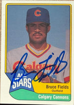Bruce Fields Signed 1989 CMC Triple A All-Stars Calgary Cannons #36