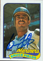 Bruce Fields Signed 1989 Topps Baseball Card - Seattle Mariners #556