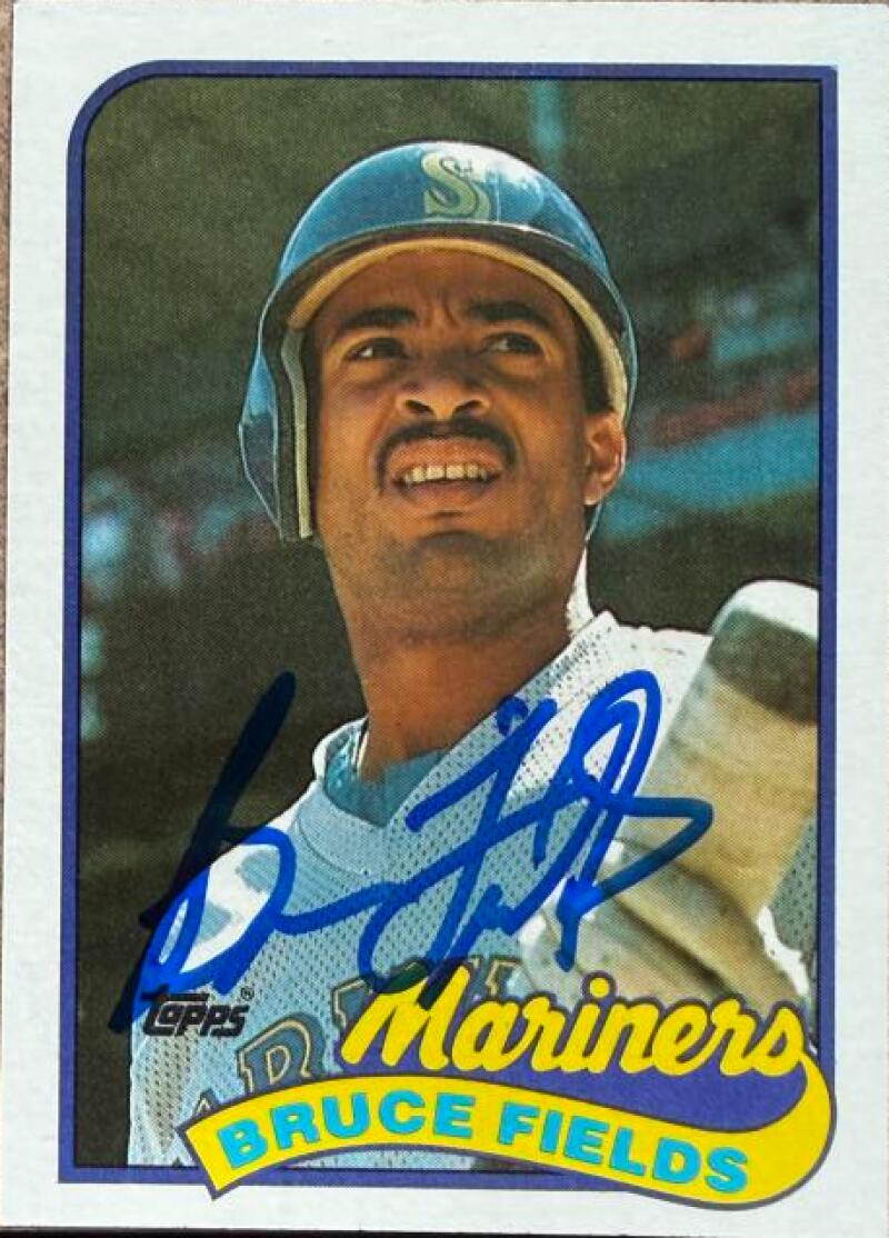 Bruce Fields Signed 1989 Topps Baseball Card - Seattle Mariners #556