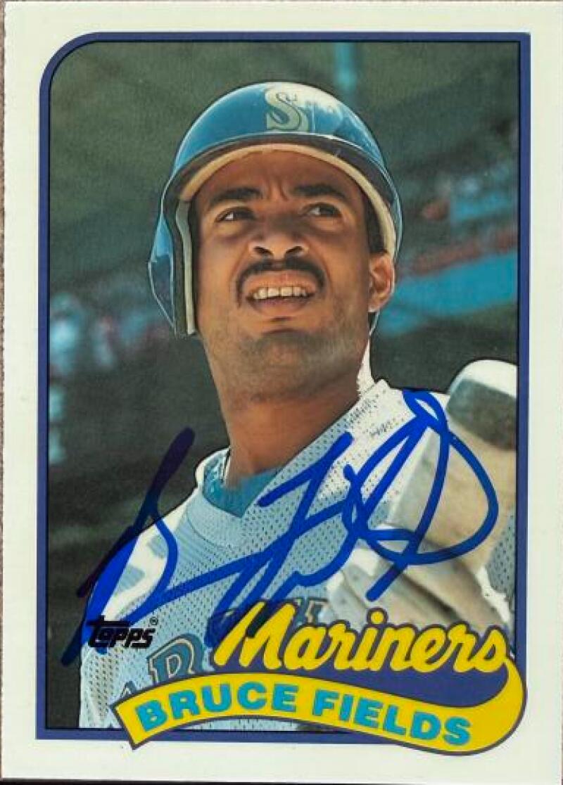 Bruce Fields Signed 1989 Topps Tiffany Baseball Card - Seattle Mariners #556