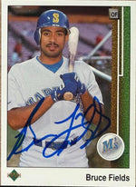 Bruce Fields Signed 1989 Upper Deck Baseball Card - Seattle Mariners #238