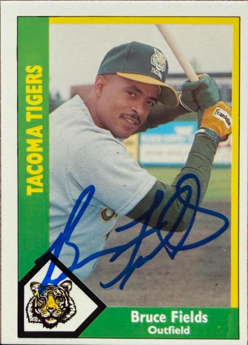 Bruce Fields Signed 1990 CMC Tacoma Tigers Baseball Card #14