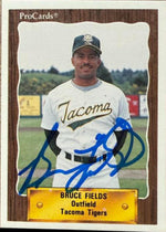 Bruce Fields Signed 1990 ProCards Tacoma Tigers Baseball Card #106