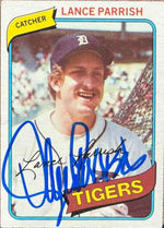 Lance Parrish Signed 1980 Topps Baseball Card - Detroit Tigers #196