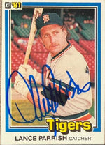 Lance Parrish Signed 1981 Donruss Baseball Card - Detroit Tigers #366
