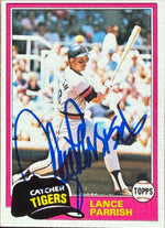 Lance Parrish Signed 1981 Topps Baseball Card - Detroit Tigers #392
