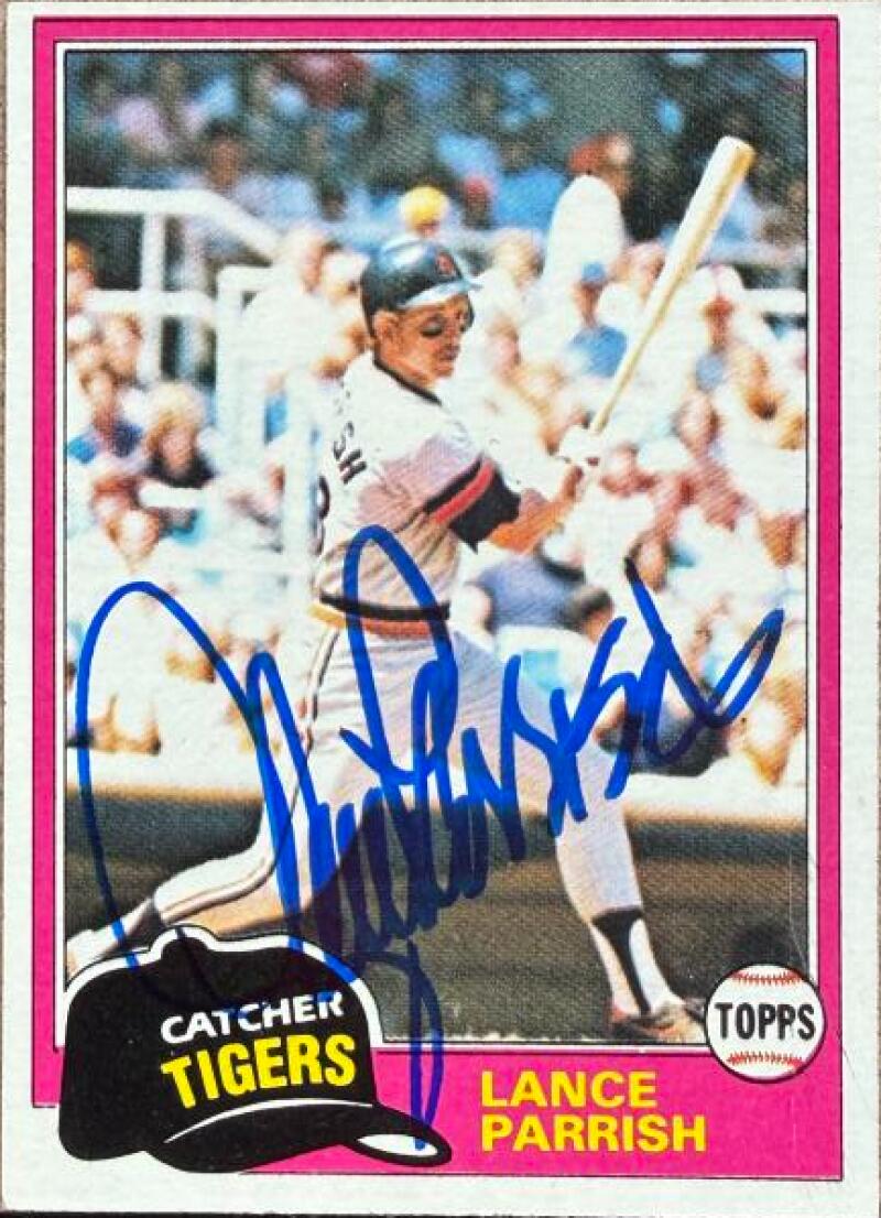 Lance Parrish Signed 1981 Topps Baseball Card - Detroit Tigers #392